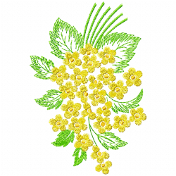 Flowers And Tree Embroidery Design 8